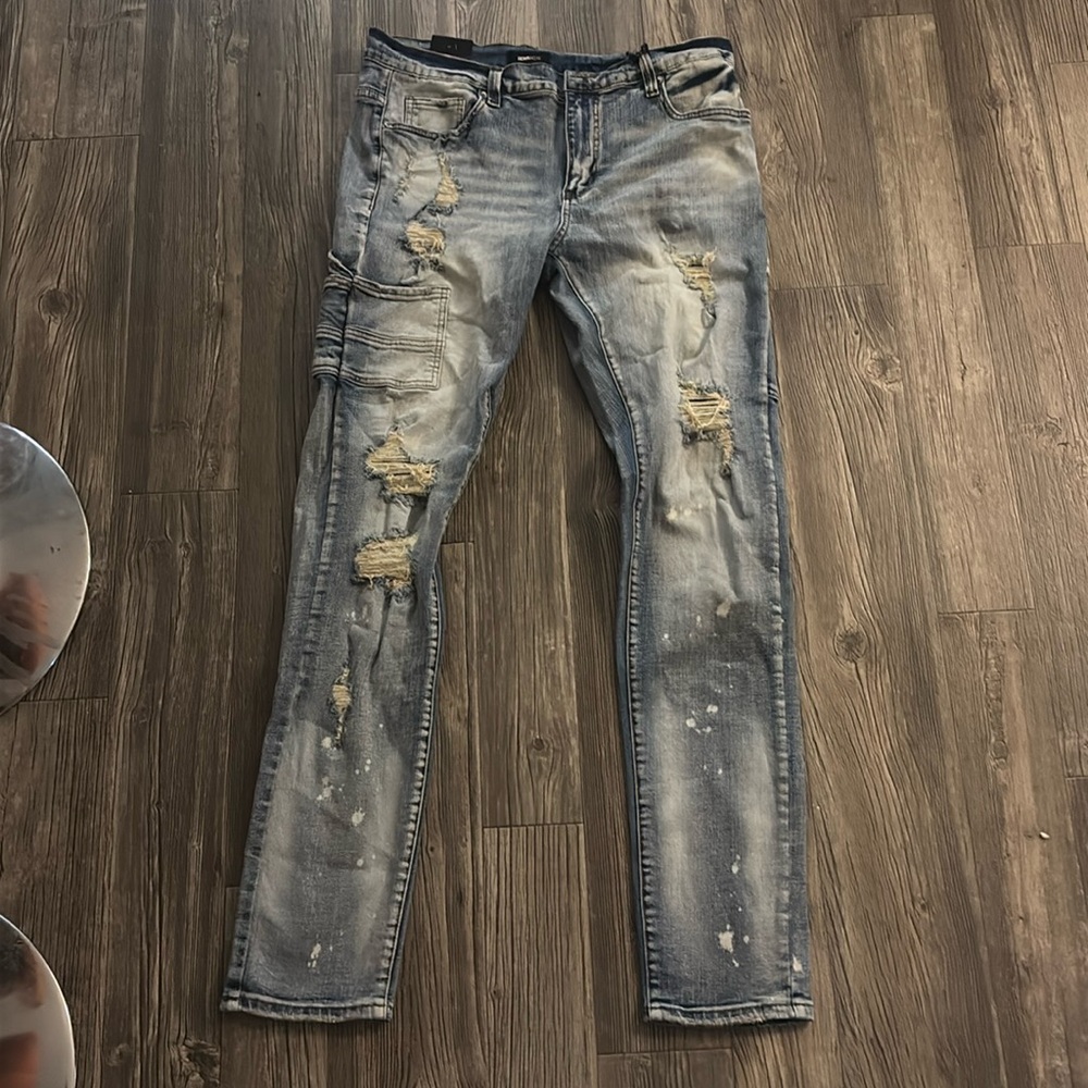 Stacked skinny jeans